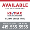 Lowen TradeSource 48h x 48w REMAX 10MM CP SF COMMERCIAL SIGN. 3 COLORS. HORIZONTAL FLUTES